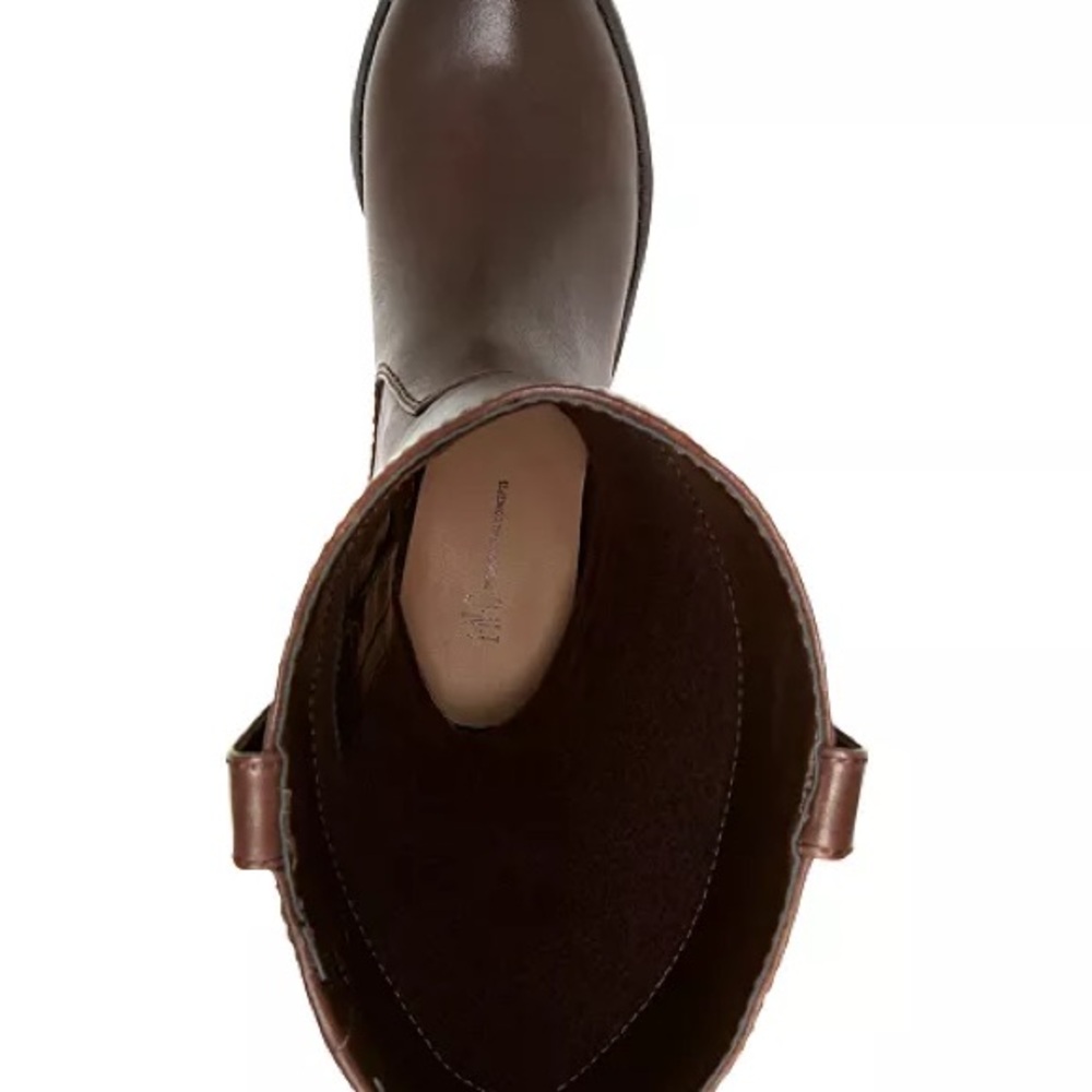 NWT INC International Concepts Sz 8.5 M  Wide Calf Knee high Brown Leather Boots - Picture 2 of 12